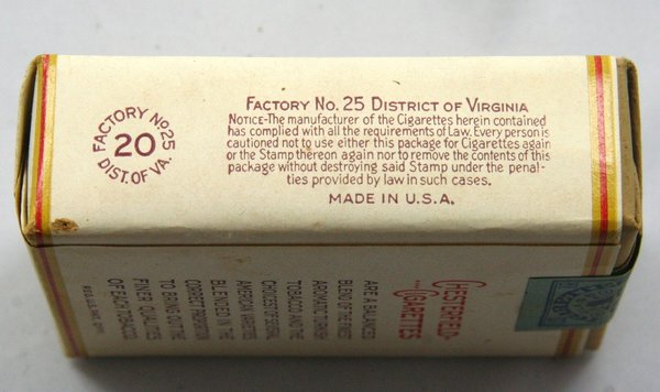Cigarettes American Chesterfield 1945  US S5